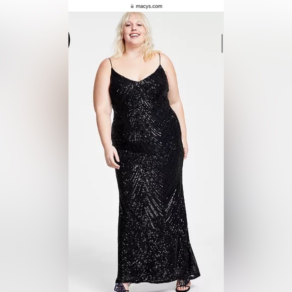 Plus size black tie / prom dress - Picture 2 of 4